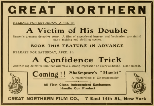 Released 8 april 1911 in New York (The Moving Picture World, 8 april 1911, p. 752)