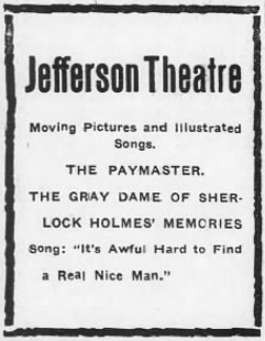 The Gray Dame of Sherlock Holmes' Memories (The Coffeyville Daily Journal, 5 october 1909, p. 4)