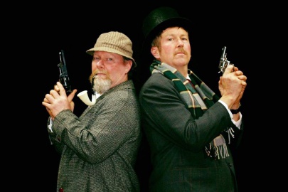 Sherlock Holmes (Dave Smith) and Dr. Watson (Jonny Max)
