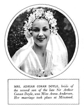 Anna at her wedding with Adrian (23 may 1938).