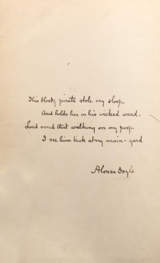 Dedicace poem to Eugene Field by Arthur Conan Doyle