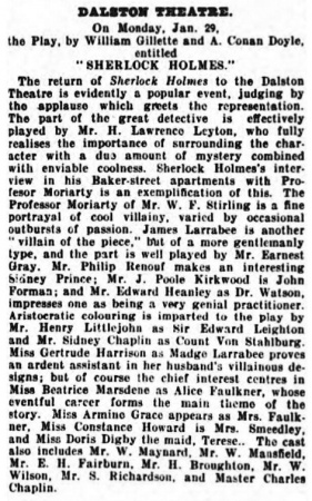 Review in The Era (3 february 1906, p. 14)