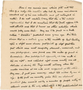 Manuscript "Dwellers on the Border" (p. 3)