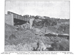 Repairing railway near Brandfort.