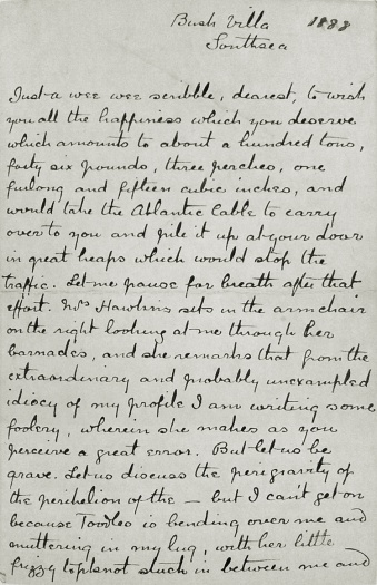 Letter to Lottie Doyle (1888)