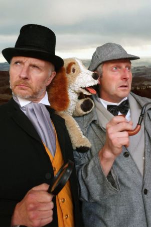 Dr. Watson (Robin Jowett) and Sherlock Holmes (David Nixon)