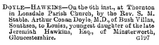 Marriage Hampshire Telegraph and Sussex Chronicle (8 august 1885, p. 4)