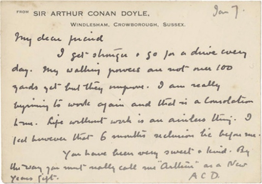 Letter about his health (7 january [1930])