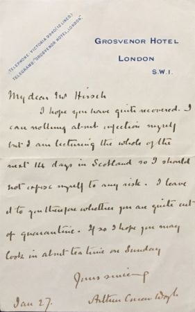 Letter to Mr Hirsch (27 january)