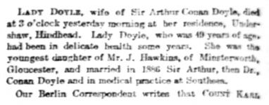 Obituary The Times (5 july 1906, p. 12)