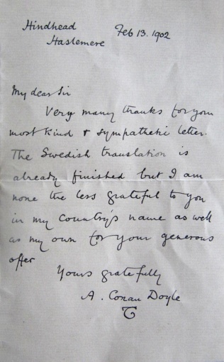 Letter to Baron E. Leijonhufvud (13 february 1902)