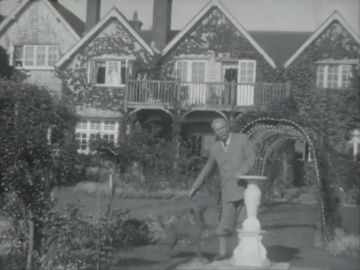Conan Doyle Home Movie Footage 04 (41 sec.) Arthur Conan Doyle with his wife and dog in Windlesham garden