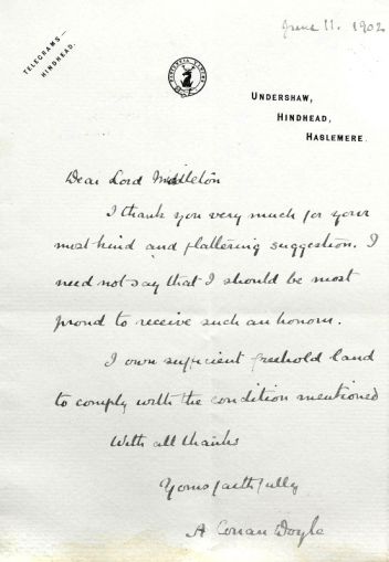 Letter to Lord Midleton (11 june 1902)