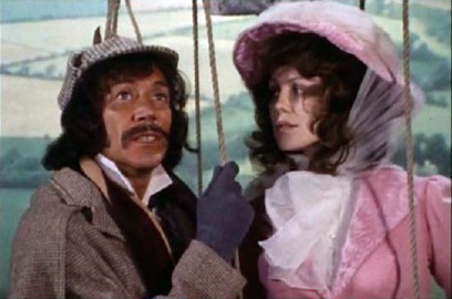 Peter Wyngarde as Sherlock Holmes in episode It's Too Bad About Auntie of TV series Jason King (1971-1972)
