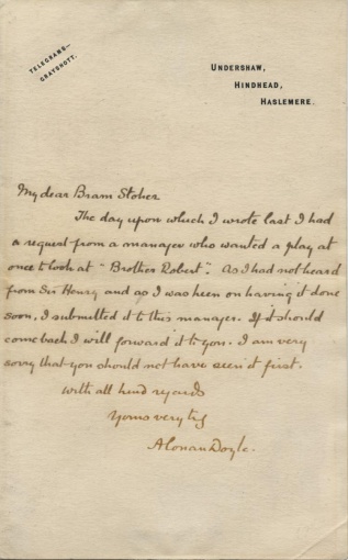 Letter to Bram Stoker (20 june 1898)