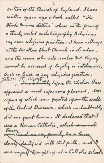 Conan Doyle's letter (9 october 1900) Page 2