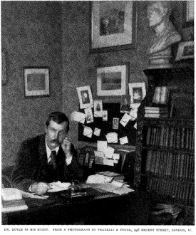 Dr. Doyle in his study. From a photograph by Fradelli & Young, 246 Regent Street, London, W.