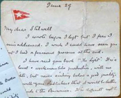Notecard to Arthur Edward Stilwell (29 june 1922)