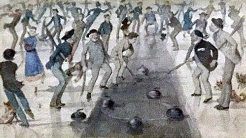 Curling game. Held by City Art Centre, Edinburgh.