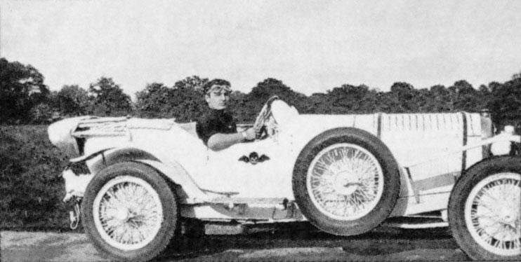 Denis in his 3 litre TT Austro-Daimler car (1930).