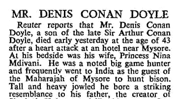 Denis Conan Doyle (3rd child)