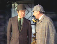 John Steed (Patrick Macnee) & Sir Arthur Doyle (Peter Jones)