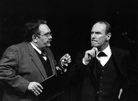 Dr. Watson (David Schramm) and Sherlock Holmes (Paxton Whitehead)