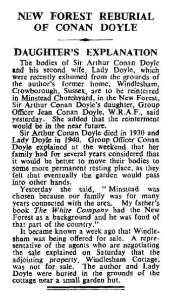 File:The-times-1955-07-04-p5-new-forest-reburial-of-conan-doyle.jpg