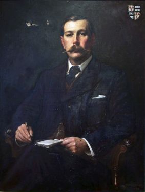 Arthur Conan Doyle painted by Sidney Paget.