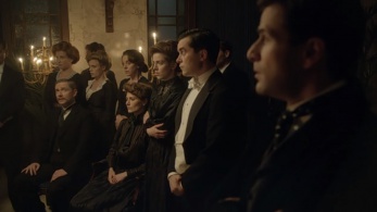 Cameo appearance of Martin Freeman as an attendee at séance (sitting on the left)