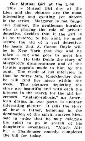 Review of episode 22 (Arizona Republic, 3 march 1914)