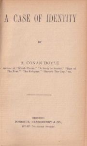 A Case of Identity title page