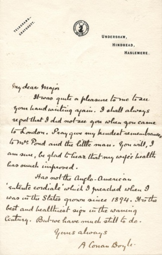Letter to Major Pond (6 october 1898)