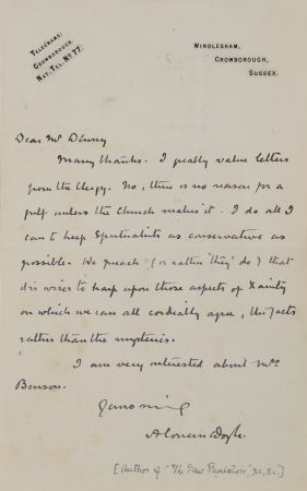 Letter to Mr. Denny (22 october 1918)