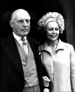 Sir Geoffrey Bromet and Jean Conan Doyle after marriage (1965).