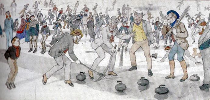 Curling game. Hold by David B. Smith ("Curling: An Illustrated History").