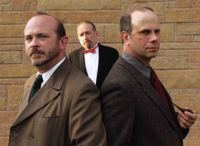 From left to right: Watson, Moriarty and Holmes.