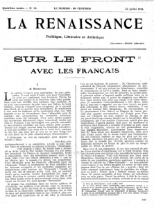La Renaissance (22 july 1916)