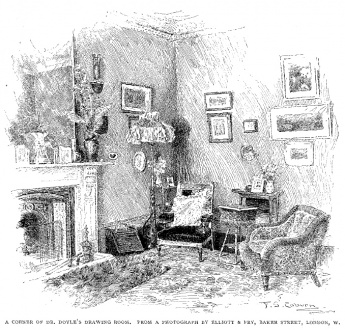 A corner of Dr. Doyle's Drawing room. From a photograph by Elliott & Fry, Baker Street, London, W.