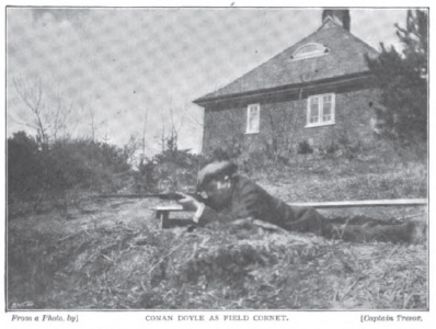 Arthur Conan Doyle photographed in The Strand Magazine (june 1901)