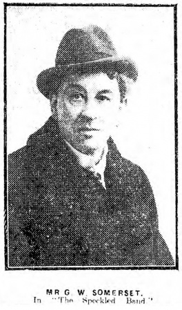 C. W. Somerset as Dr. Grimesby Rylott (The Daily Mail (Hull), 10 december 1915, p. 7)