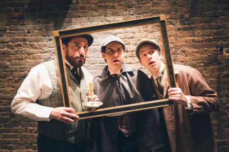 Dr. Watson (Matt Ban), Sherlock Holmes (Denis Lambert) and Sir Henry Baskerville (Joe Delafield).