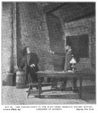 Act III. The turning-point in the play — here Sherlock Holmes accuses Larrabee of robbery. From a Photo by Byron, New York.