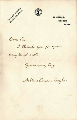 Letter about a kind note (undated)