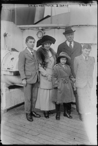 Adrian (right) on R.M.S. Olympic (1923).