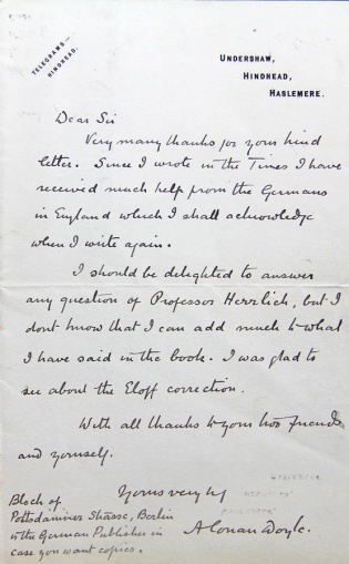 Letter about Professor Herrlich (undated [1902])
