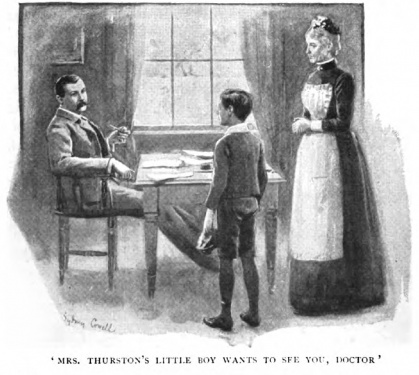 Arthur Conan Doyle depicted as a doctor ca. 1887 (published in article Juvenilia, in The Idler, 1894).