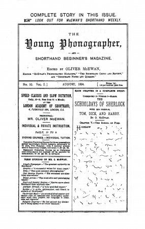 The Young Phonographer (august 1894, p. 1)