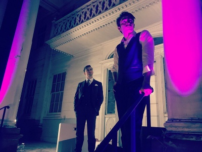 Dr. Watson (Michael Whitten) and Sherlock Holmes (Yannick Trapman-O'Brien)
