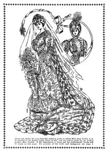 Jean's wedding gown. Read detailed wedding gown description here.